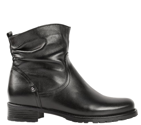 Ghete casual, dama, ADA SHOES, 4121 negru, piele naturala